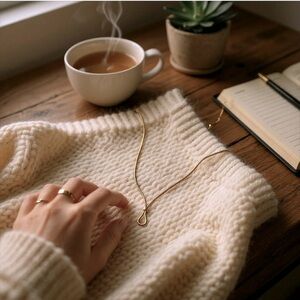 Avon vintage gold tone necklace w/bottom loop ➰✨✨